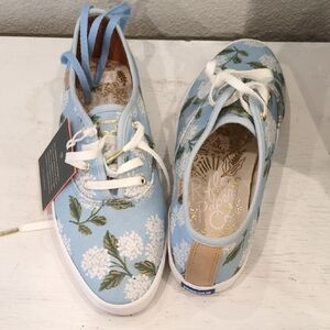 Rifle Paper Co. Blue and White Floral Sneakers